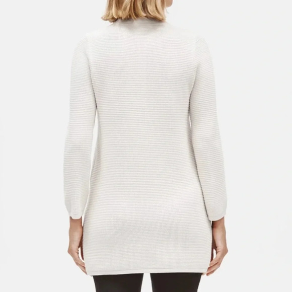 Eileen Fisher Silk Organic Cotton Textured Tunic Sweater in Bone - Picture 3 of 9